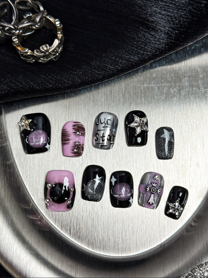 Dark Luck · Gothic Star Cross Nails
