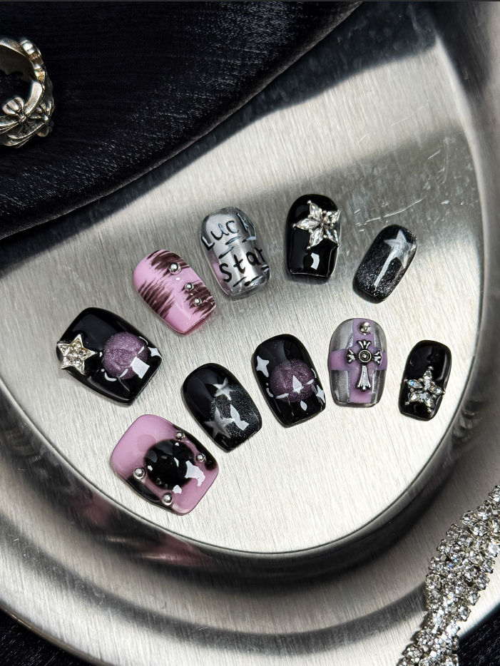 Dark Luck · Gothic Star Cross Nails