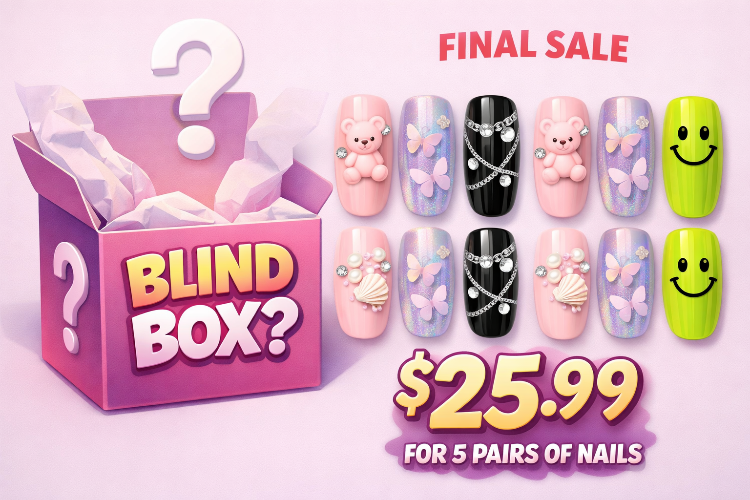 Blind box nails